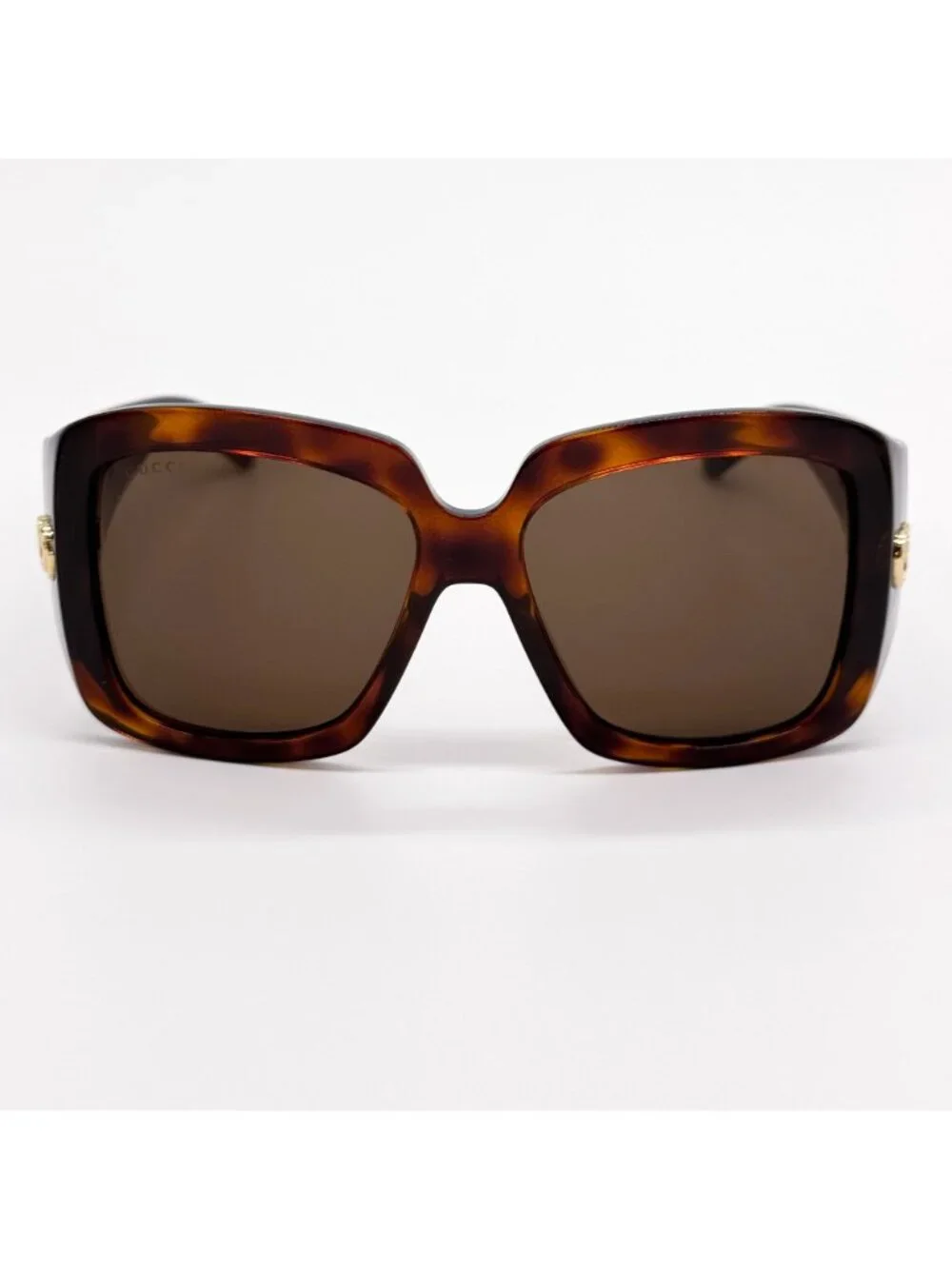 New Gucci Havana Brow Women Oversized Sunglasses GG1402S 002